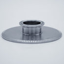 304 Stainless Steel 4 inch to 1.5 inch Cap Reducer. Side view. Photo Credit: TCfittings.com