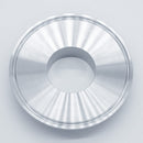 304 Stainless Steel 4 inch to 2 inch Cap Reducer. Bottom angled view. Photo Credit: TCfittings.com