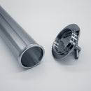 1.5 inch Tri-Clamp Compatible Angled in-line Wort Strainer. View of Cap and Filter Connection. Photo Credit: TCfittings.com