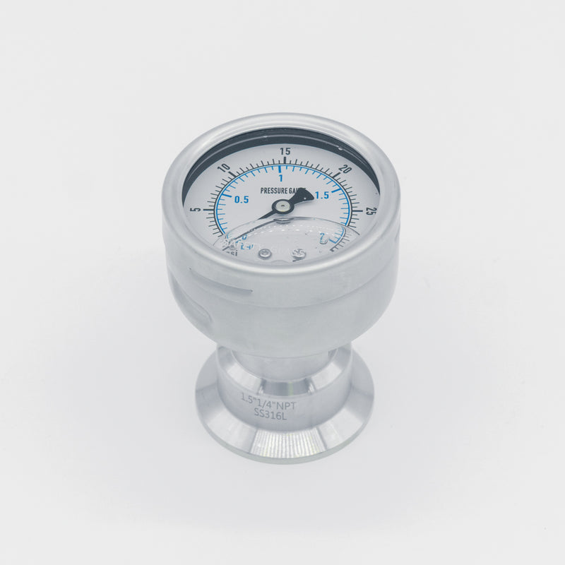 1.5" 0-30psi Rear Mount Pressure Gauge