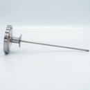 1.5 inch Tri-Clamp Compatible Temperature Gauge with 10” Probe. Side view. Photo Credit: TCfittings.com