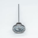 1.5 inch Tri-Clamp Compatible Temperature Gauge with 10” Probe. Top Angled view. Photo Credit: TCfittings.com