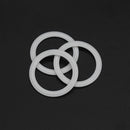 2 inch Tri-Clamp White Teflon Gasket. Group View. Photo Credit: TCfittings.com