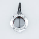4 inch Tri-Clamp Compatible butterfly valve with stainless handle and silicone seal. Bottom View. Photo Credit: TCfittings.com