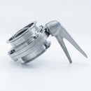 4 inch Tri-Clamp Compatible butterfly valve with stainless handle. Side View. Photo Credit: TCfittings.com