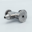 1.5 inch Tri-Clamp Compatible Sight Level Valve Bottom Piece. Alternate Bottom Angled View. Photo Credit: TCfittings.com