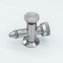 1.5 inch Tri-Clamp Compatible Sight Level Valve Bottom Piece. Angled View. Photo Credit: TCfittings.com