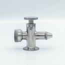 1.5 inch Tri-Clamp Compatible Sight Level Valve Bottom Piece. Front View. Photo Credit: TCfittings.com