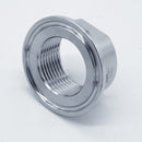 1.5-inch Tri-Clamp x 1-inch Female NPT adapter. Bottom View - angled to show NPT threads. Photo Credit: TCfittings.com
