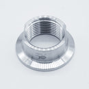 1.5-inch Tri-Clamp x 1-inch Female NPT adapter. Main View - angled to show NPT threads. Photo Credit: TCfittings.com
