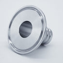 1.5-inch Tri-Clamp x 1-inch Hose Barb adapter. Bottom View. Photo Credit: TCfittings.com