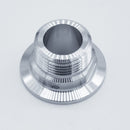 1.5-inch Tri-Clamp x 1-inch Male NPT adapter. Main View - angled to show NPT threads. Photo Credit: TCfittings.com