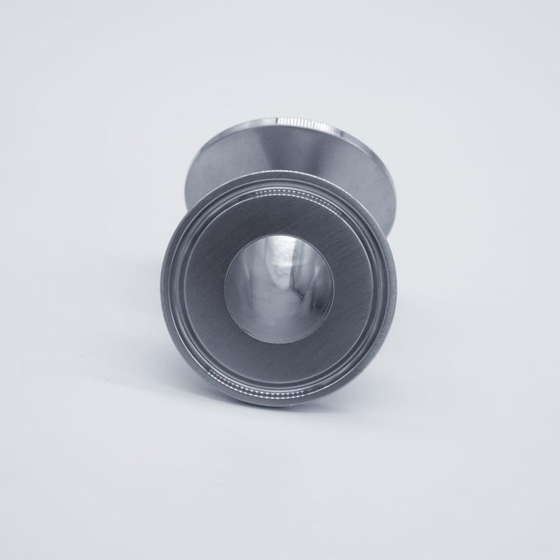 304 Stainless Steel 1 inch Tri-Clamp Compatible 45 degree Elbow. Bottom View. Photo Credit: TCfittings.com