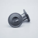  304 Stainless Steel 1 inch Tri-Clamp Compatible 90 degree Elbow. Bottom View. Photo Credit: TCfittings.com