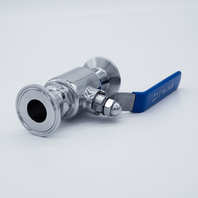 1-inch Tri-Clamp Compatible Ball Valve. Angled View. Photo Credit: TCfittings.com
