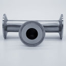 304 Stainless Steel 1 inch Tri-Clamp Compatible Tee. Bottom view. Photo Credit: TCfittings.com