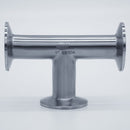 304 Stainless Steel 1 inch Tri-Clamp Compatible Tee. Front view. Photo Credit: TCfittings.com