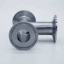 304 Stainless Steel 1 inch Tri-Clamp Compatible Tee. Side view. Photo Credit: TCfittings.com