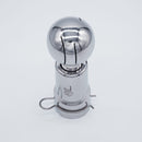 304 Stainless Steel 1.5 inch Cross Pin Spray Ball. Angled view. Photo Credit: TCfittings.com