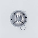 304 Stainless Steel 1.5 inch Cross Pin Spray Ball. Top view. Photo Credit: TCfittings.com