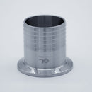 1.5-inch Tri-Clamp x 1.5-inch Hose Barb adapter. Main Side View. Photo Credit: TCfittings.com