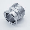 1.5-inch Tri-Clamp x 1.5-inch Male NPT adapter. Bottom View - angled to show NPT threads. Photo Credit: TCfittings.com