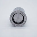 304 Stainless Steel 1.5 inch Tri Clamp Compatible 15psi PRV. Bottom view. Photo Credit: TCfittings.com