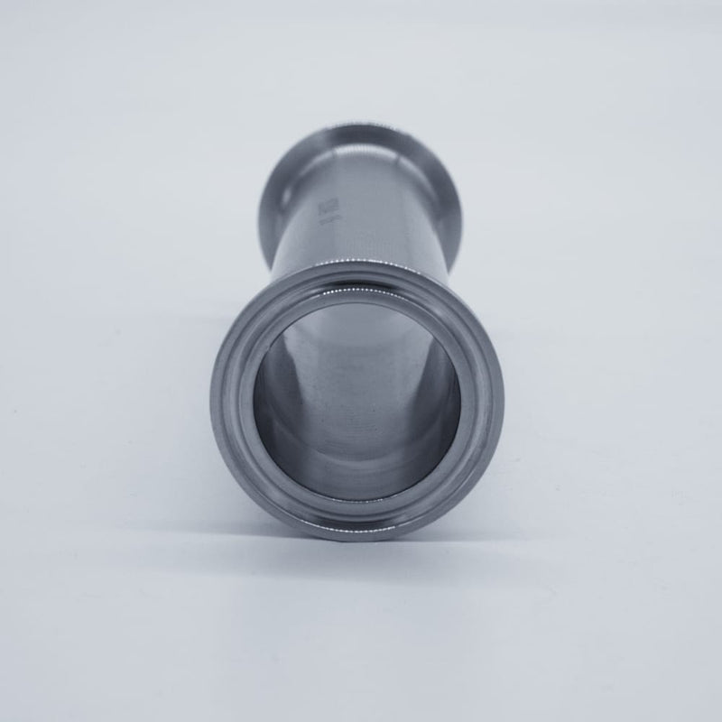 316L Stainless Steel 1.5 inch Tri Clamp Compatible Spool, 6 inches long. Bottom View. Photo Credit: TCfittings.com