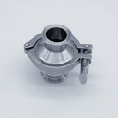 304 Stainless Steel 1.5 inch Tri Clamp Compatible Check Valve. Top  view. Photo Credit: TCfittings.com
