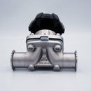 1.5-inch Inner Diameter Tri-Clamp Compatible Diaphragm Valve. Angled Side View. Photo Credit: TCfittings.com