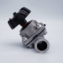 1.5-inch Inner Diameter Tri-Clamp Compatible Diaphragm Valve. Front View. Photo Credit: TCfittings.com
