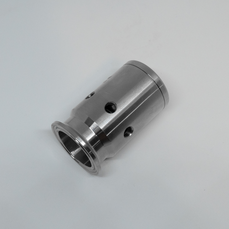 1.5-inch Tri-Clamp Compatible Pressure Relief Valve - 30psi. Angled View. Photo Credit: TCfittings.com