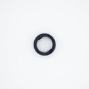 Black EPDM seat replacement seal for a one and a half inch butterfly valve. Top view to display the inner and outer diameter. Photo Credit: TCfittings.com