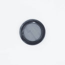 Black EPDM one and half inch Tri Clamp Gasket with a 40 mesh (400 micron) screen. Top view to show mesh. Photo credit: TCfittings.com.
