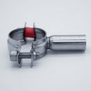 304 Stainless Steel Pipe Hanger. Side view to show product width. Photo Credit: TCfittings.com