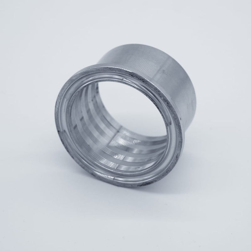 304 Stainless Steel 1.5-inch Tri-Clamp to 1.5-inch Roll-On Ferrule - to be welded over 1.5-inch tubing. Bottom View. Photo Credit: TCfittings.com