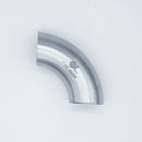 304 Stainless Steel 1.5 inch Weld 90 degree Elbow. Side view. Photo Credit: TCfittings.com