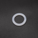 White Silicone gasket for a one and a half inch tri-clamp connection. Single gasket. Photo credit: TCfittings.com.