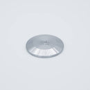 304 Stainless Steel 1.5 inch Tri-clamp Cap. Top angled view. Photo Credit: TCfittings.com