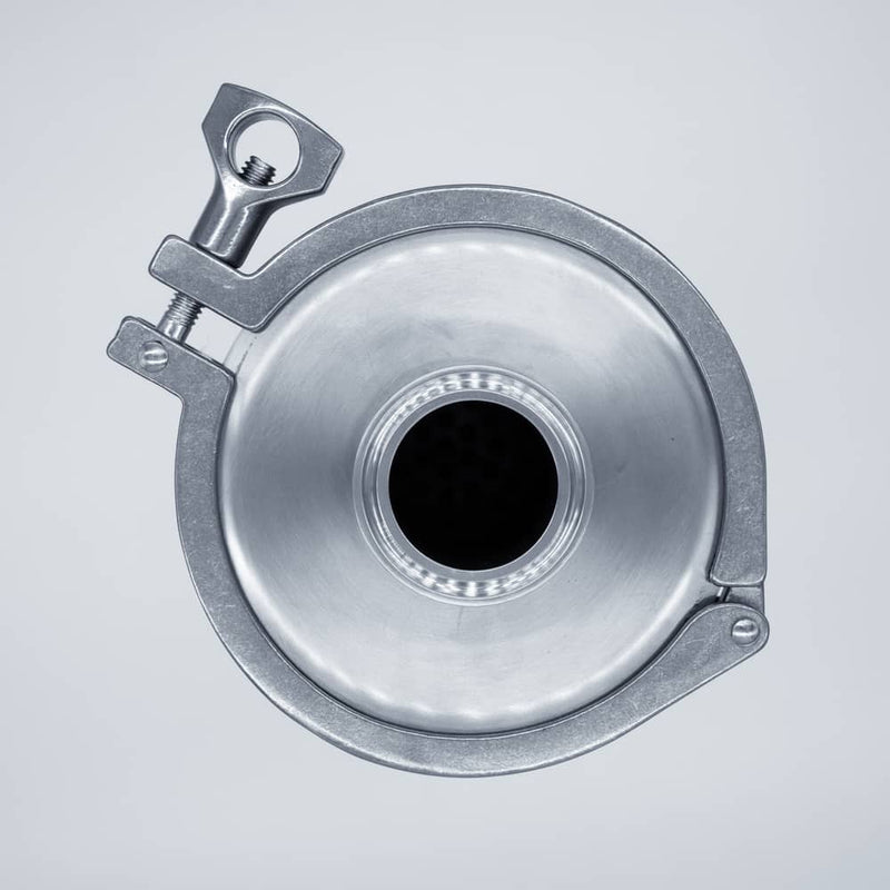 1.5-inch Tri-Clamp Compatible Straight In-Line Strainer. Top View. Photo Credit: TCfittings.com