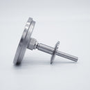 1.5-inch Tri-Clamp Compatible Temperature Gauge with 2-inch Probe. Side view to show probe length. Photo Credit: TCfittings.com