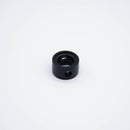 Black EPDM seat replacement seal for a one inch butterfly valve. Angled to display the band width. Photo credit: TCfittings.com.