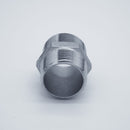 304 Stainless Steel one inch Male NPT Hex Nipple. Bottom Angled View. Photo credit: TCfittings.com.