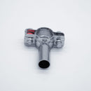 304 Stainless Steel Pipe Hanger. Bottom view to show the weld-on end. Photo Credit: TCfittings.com