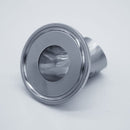 304 Stainless Steel 1 inch Tri-Clamp Compatible 45 degree Elbow. Bottom View. Photo Credit: TCfittings.com