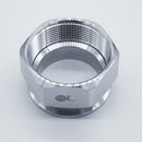 2-inch Tri-Clamp x 2-inch Female NPT adapter. Main View - angled to show NPT threads. Photo Credit: TCfittings.com