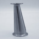 304 Stainless Steel 2 inch to 1 inch Eccentric Reducer. Side view. Photo Credit: TCfittings.com