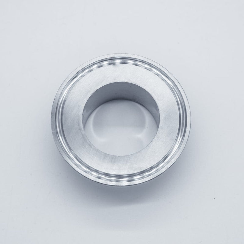304 Stainless Steel 2 inch to 1.5 inch Cap Reducer. Bottom angled view. Photo Credit: TCfittings.com