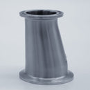 304 Stainless Steel 2 inch to 1.5 inch Eccentric Reducer. Side view. Photo Credit: TCfittings.com