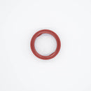 Orange Silicone seat replacement seal for a two inch butterfly valve. Top view to display the inner and outer diameter. Photo Credit: TCfittings.com